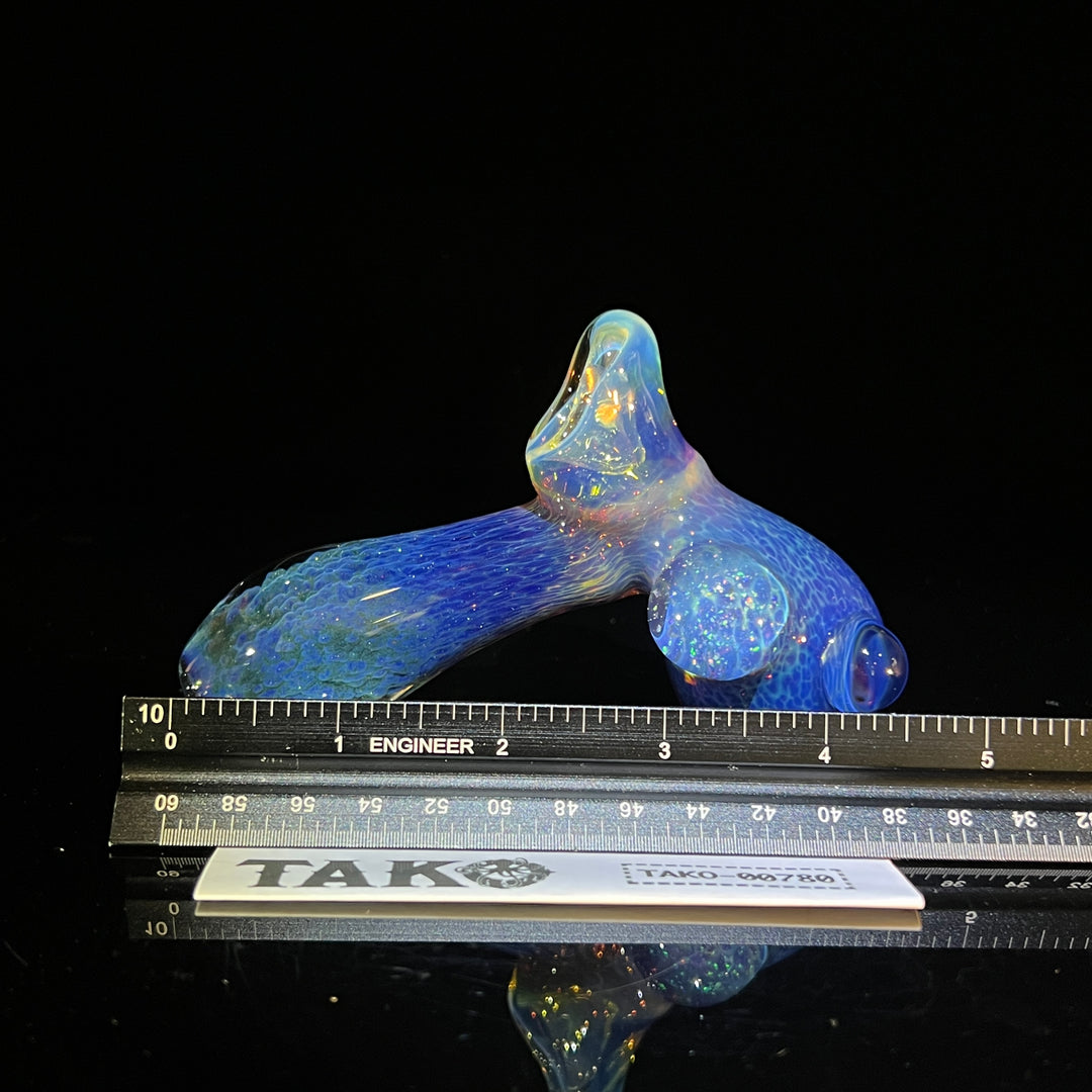 Purple Nebula with Crushed Opal Marble Drop Hammer Glass Pipe Tako Glass   