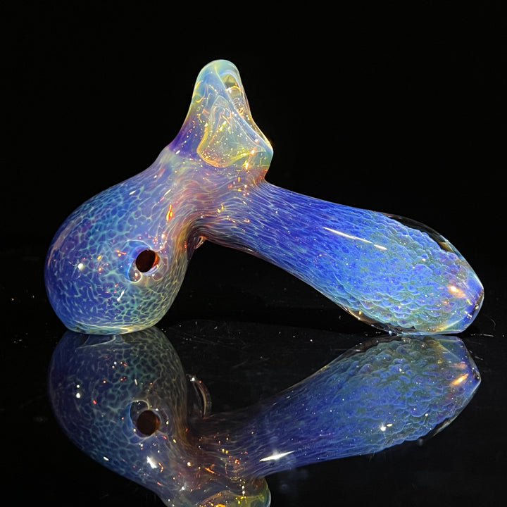 Purple Nebula with Crushed Opal Marble Drop Hammer Glass Pipe Tako Glass   
