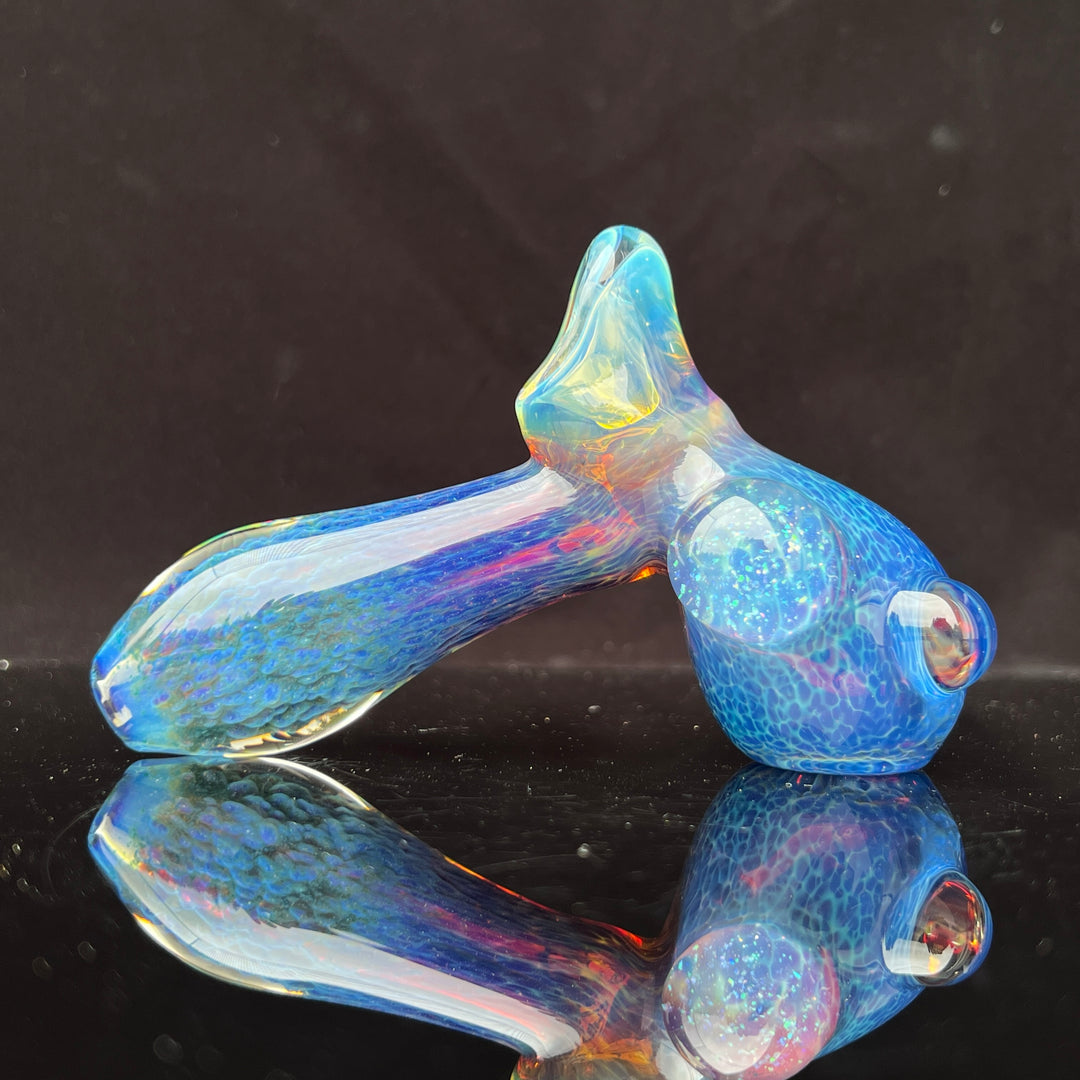 Purple Nebula with Crushed Opal Marble Drop Hammer Glass Pipe Tako Glass   