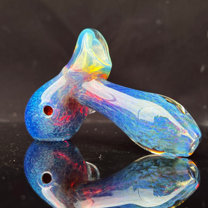 Purple Nebula with Crushed Opal Marble Drop Hammer Glass Pipe Tako Glass   