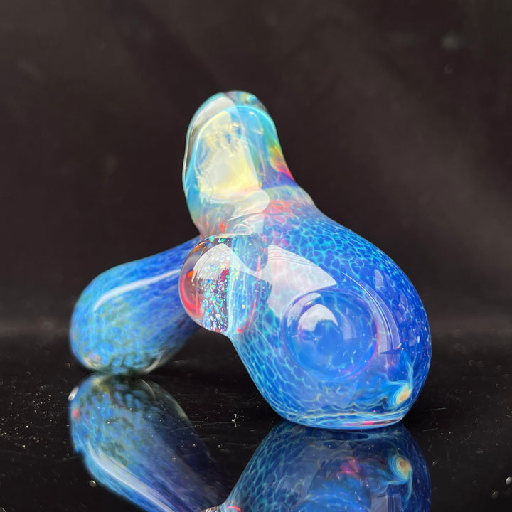 Purple Nebula with Crushed Opal Marble Drop Hammer Glass Pipe Tako Glass   