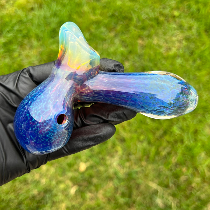 Purple Nebula with Crushed Opal Marble Drop Hammer Glass Pipe Tako Glass   
