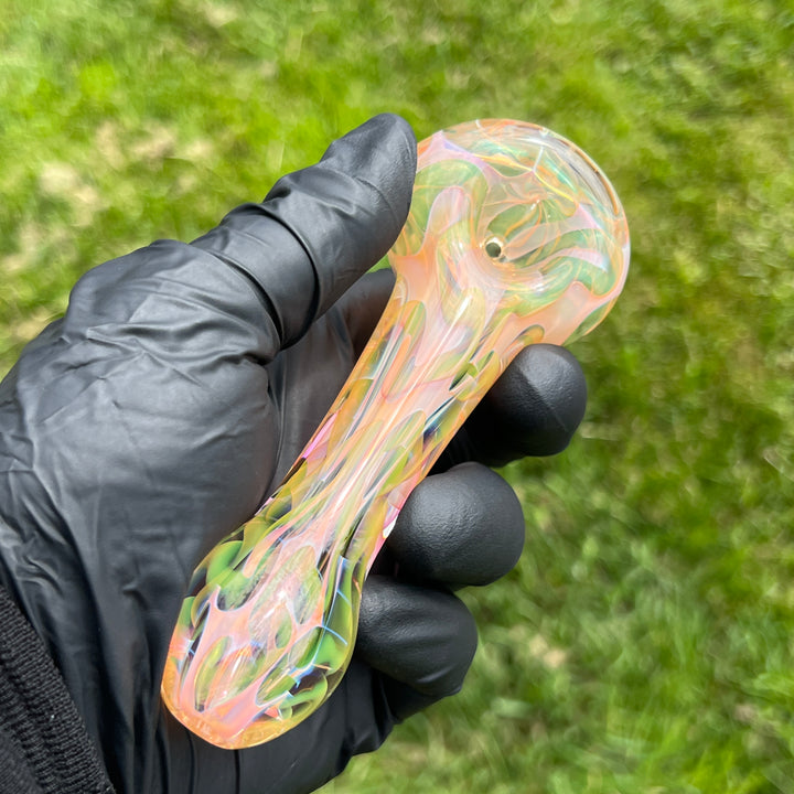 Large Ghost Flame Glass Pipe 4 Glass Pipe Tiny Mike   