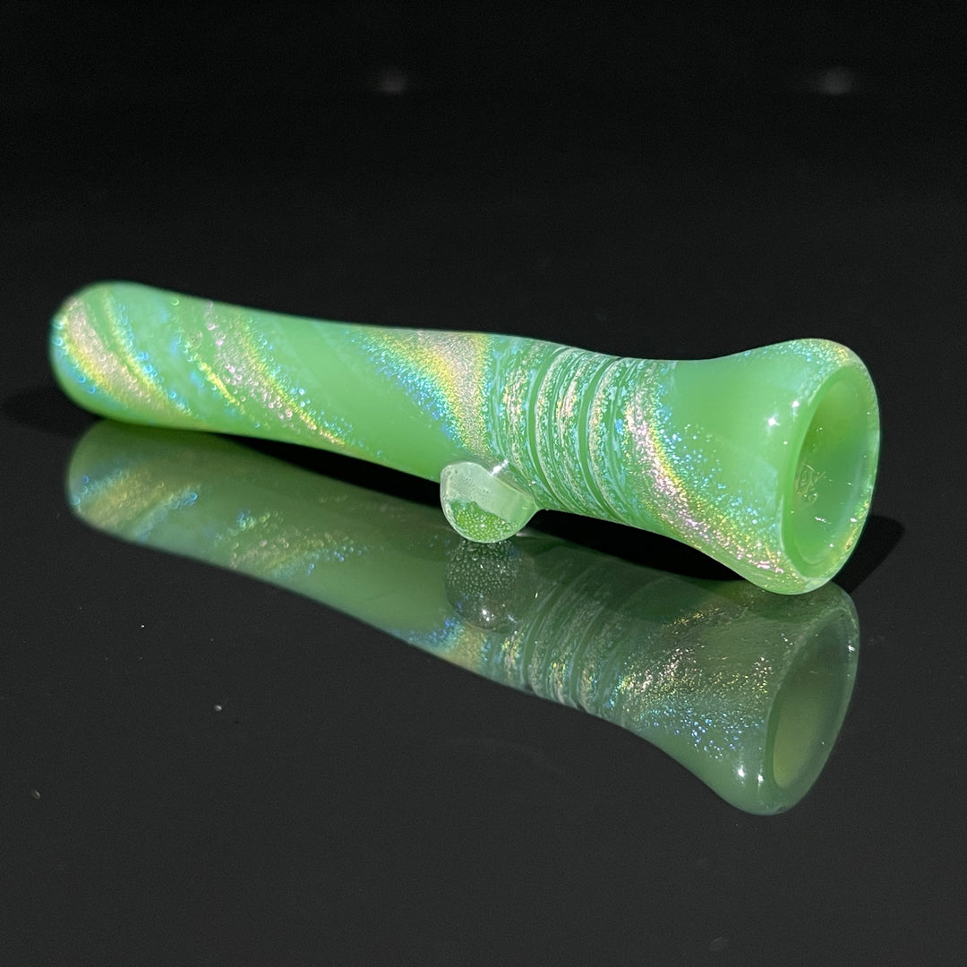 Pistachio Cream Dichro Chillum Glass Pipe Jellyfish Glass