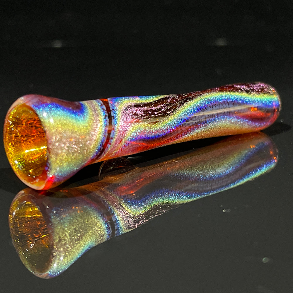 Root Beer Dichro Chillum Glass Pipe Jellyfish Glass