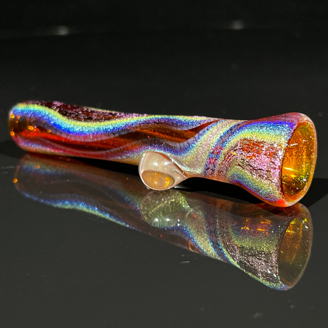 Root Beer Dichro Chillum Glass Pipe Jellyfish Glass