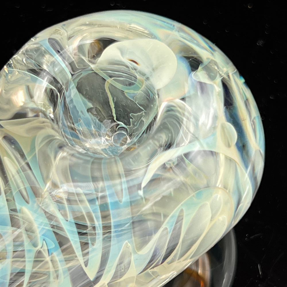 Silver Fume Egg Spoon Glass Pipe Avant Garde   