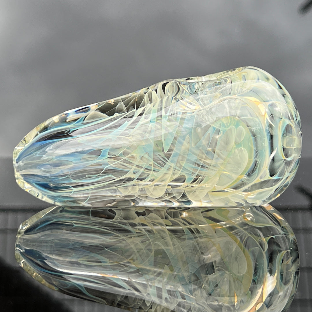 Silver Fume Egg Spoon Glass Pipe Avant Garde   