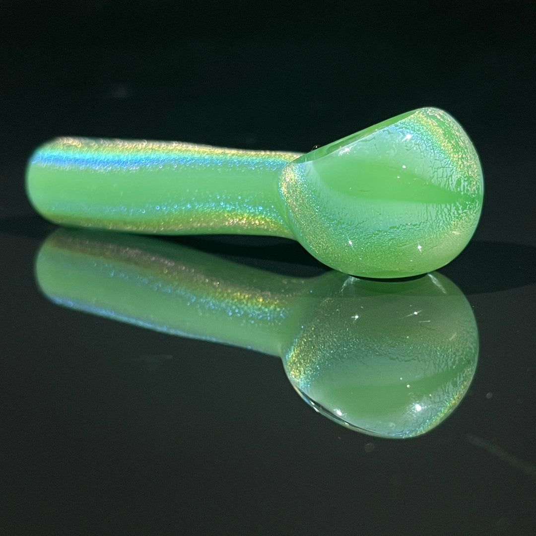 Pistachio Cream Dichro Pocket Spoon Glass Pipe Jellyfish Glass