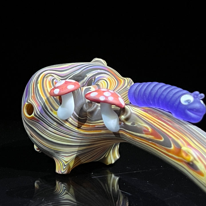 Wood Grain Caterpillar Gandalf Pipe Glass Pipe Wazoo Glass