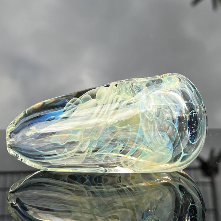 Silver Fume Egg Spoon Glass Pipe Avant Garde   