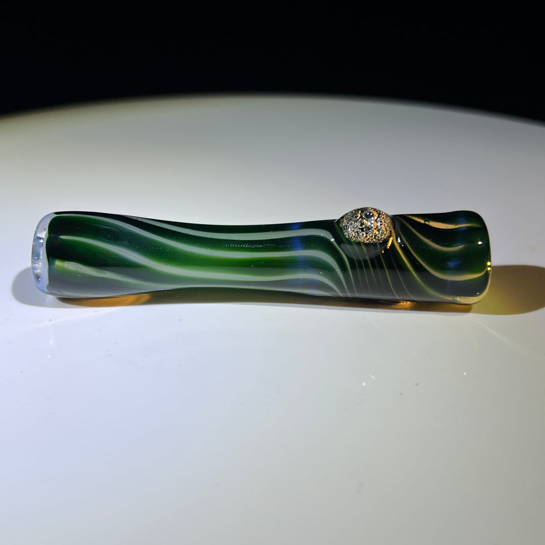 Experimental Green UV Chillum Glass Pipe Taggart Glass   