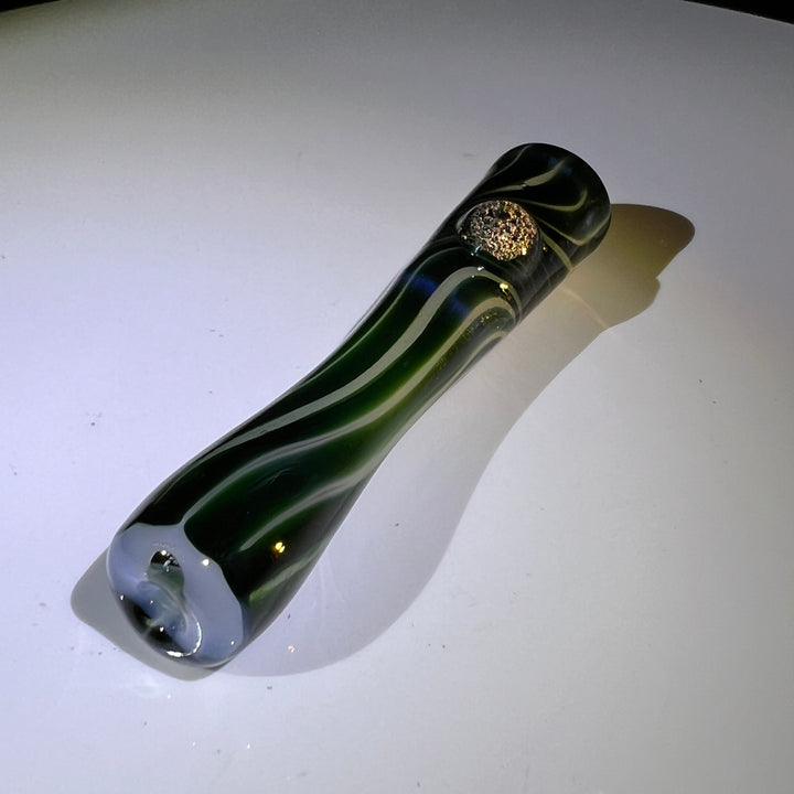 Experimental Green UV Chillum Glass Pipe Taggart Glass   