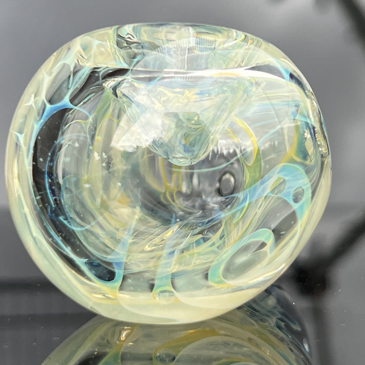 Silver Fume Egg Spoon Glass Pipe Avant Garde   