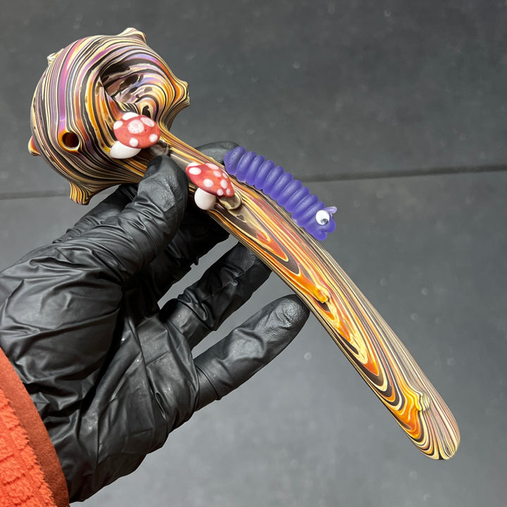 Wood Grain Caterpillar Gandalf Pipe Glass Pipe Wazoo Glass