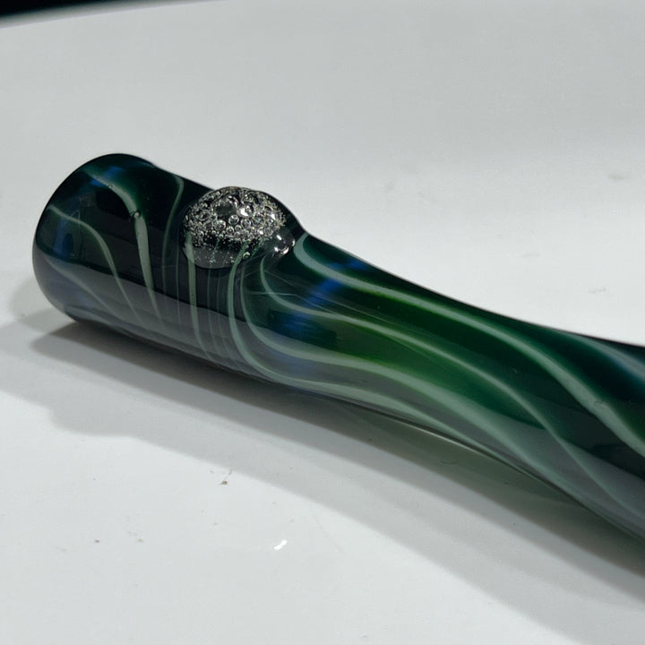 Experimental Green UV Chillum Glass Pipe Taggart Glass   