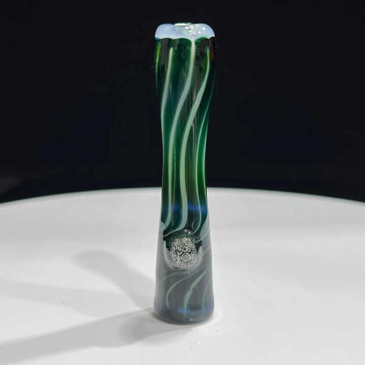 Experimental Green UV Chillum Glass Pipe Taggart Glass   