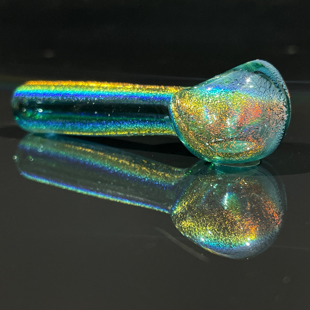 Deep Forest Dichro Pocket Spoon Glass Pipe Jellyfish Glass