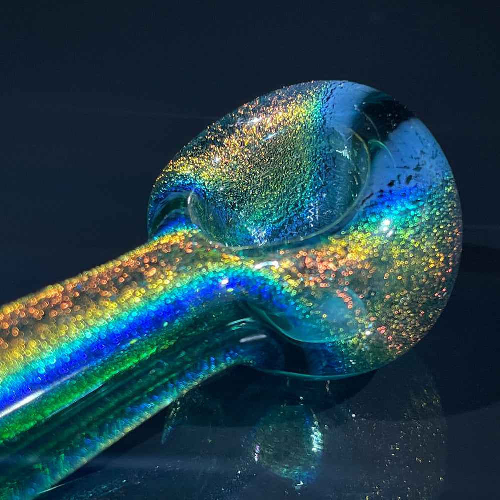 Deep Forest Dichro Pocket Spoon Glass Pipe Jellyfish Glass