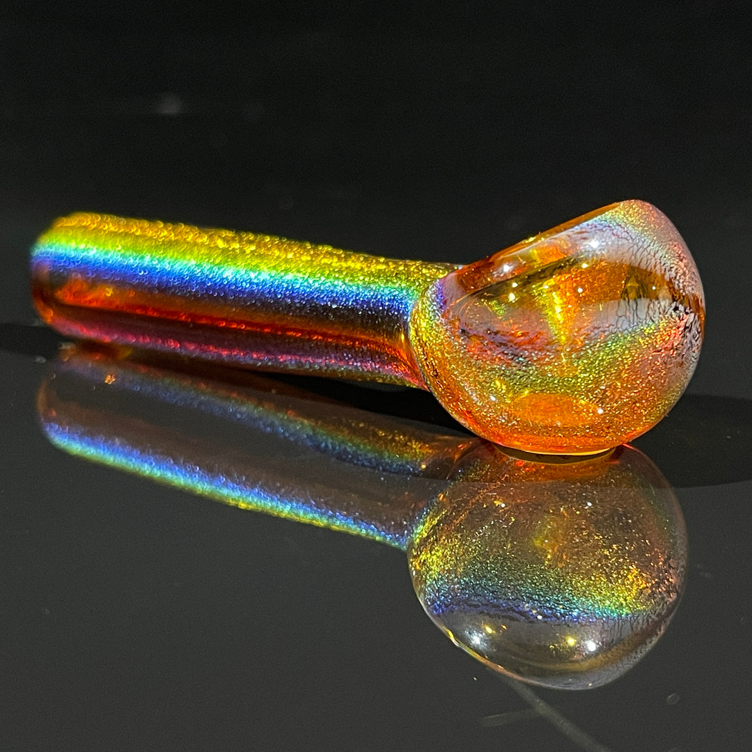 Root Beer Dichro Pocket Spoon Glass Pipe Jellyfish Glass