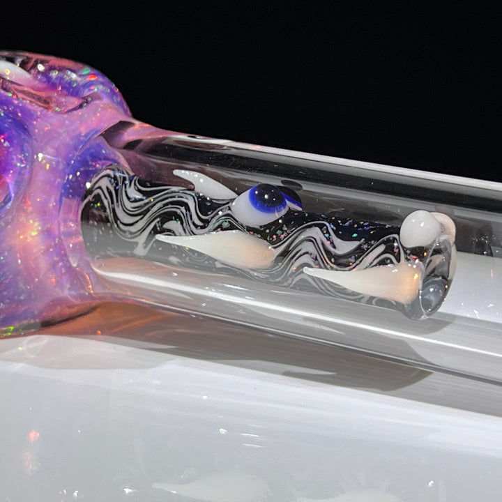 Purple Wig Wag Crushed Opal Dragon Glass Pipe Gus Glass   
