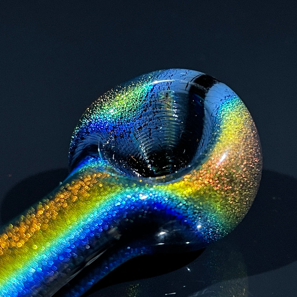 Celestial Glitter Dichro Pocket Spoon Glass Pipe Jellyfish Glass