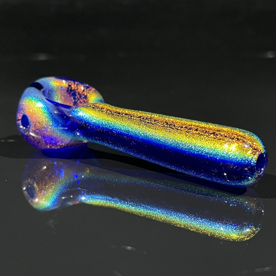 Lapis Lazuli Dichro Chillum Glass Pipe Jellyfish Glass