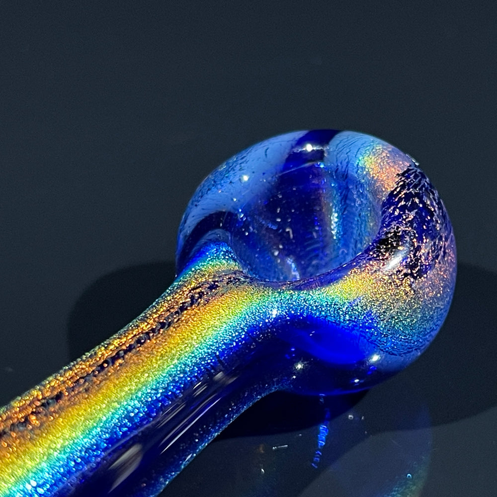 Lapis Lazuli Dichro Chillum Glass Pipe Jellyfish Glass