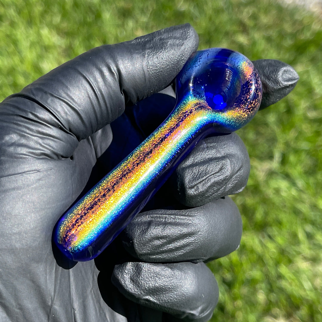Lapis Lazuli Dichro Chillum Glass Pipe Jellyfish Glass