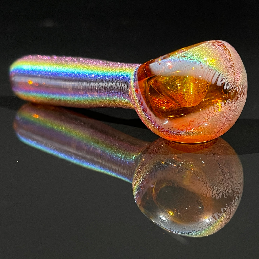 Root Beer Dichro Pocket Spoon Glass Pipe Jellyfish Glass