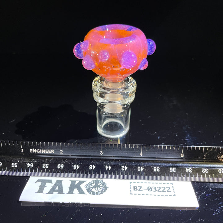 14 mm Atomic Tangerine PullSlide Water Pipe Beezy Glass   