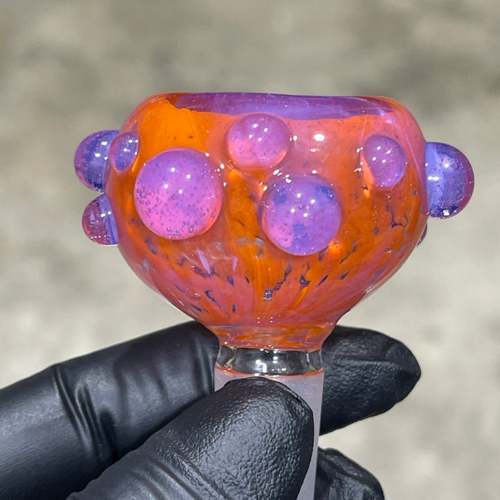 14 mm Atomic Tangerine PullSlide Water Pipe Beezy Glass   