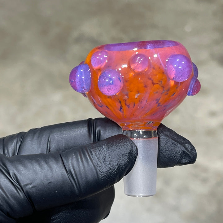 14 mm Atomic Tangerine PullSlide Water Pipe Beezy Glass   