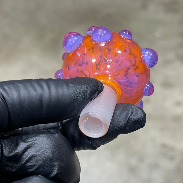 14 mm Atomic Tangerine PullSlide Water Pipe Beezy Glass   