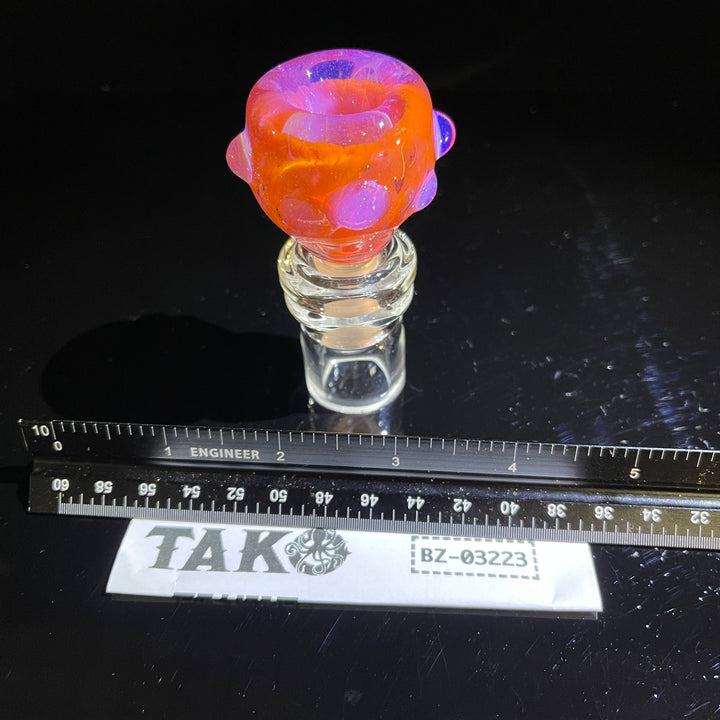 14 mm Atomic Tangerine PullSlide Water Pipe Beezy Glass   