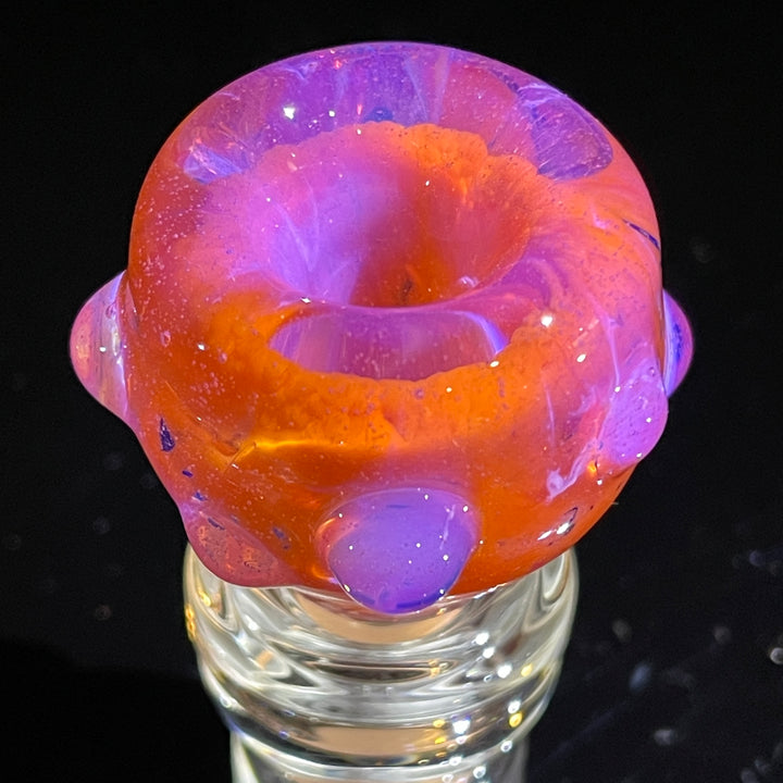 14 mm Atomic Tangerine PullSlide Water Pipe Beezy Glass   