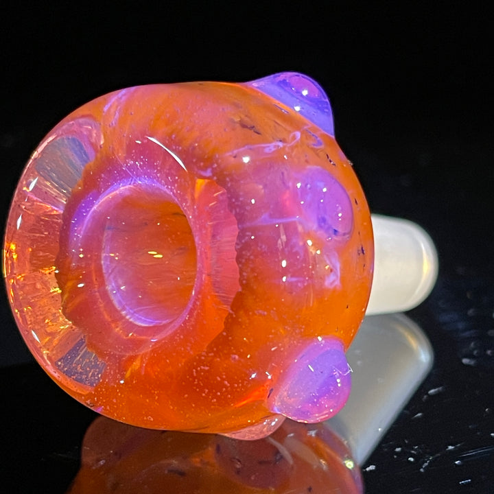 14 mm Atomic Tangerine PullSlide Water Pipe Beezy Glass   