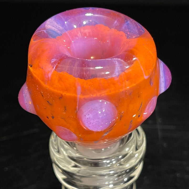 14 mm Atomic Tangerine PullSlide Water Pipe Beezy Glass   