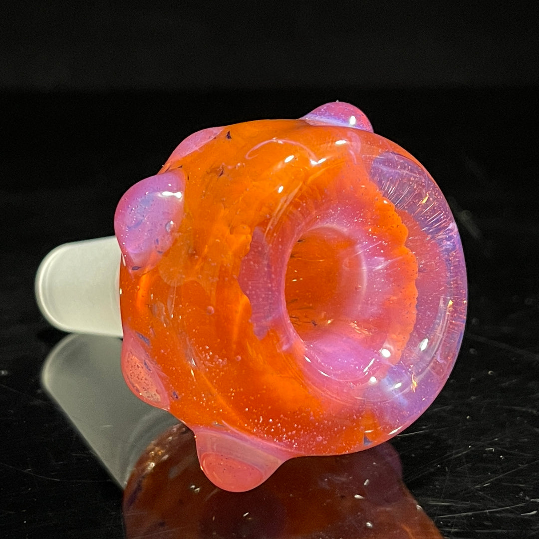 14 mm Atomic Tangerine PullSlide Water Pipe Beezy Glass   