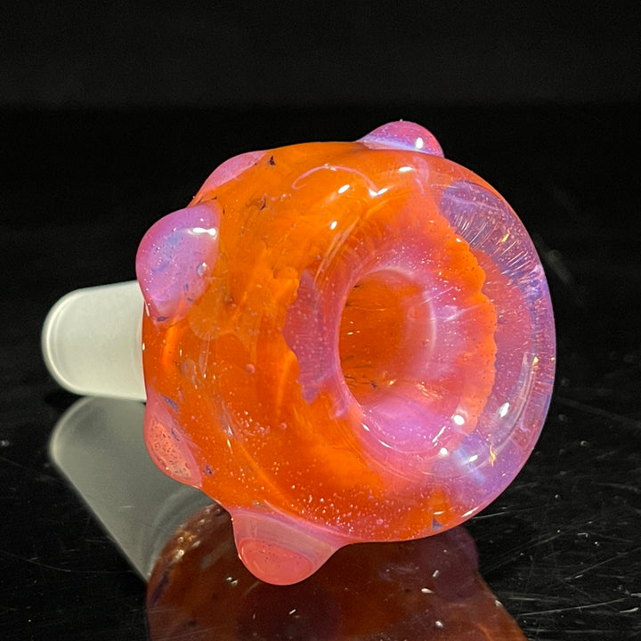 14 mm Atomic Tangerine PullSlide Water Pipe Beezy Glass   
