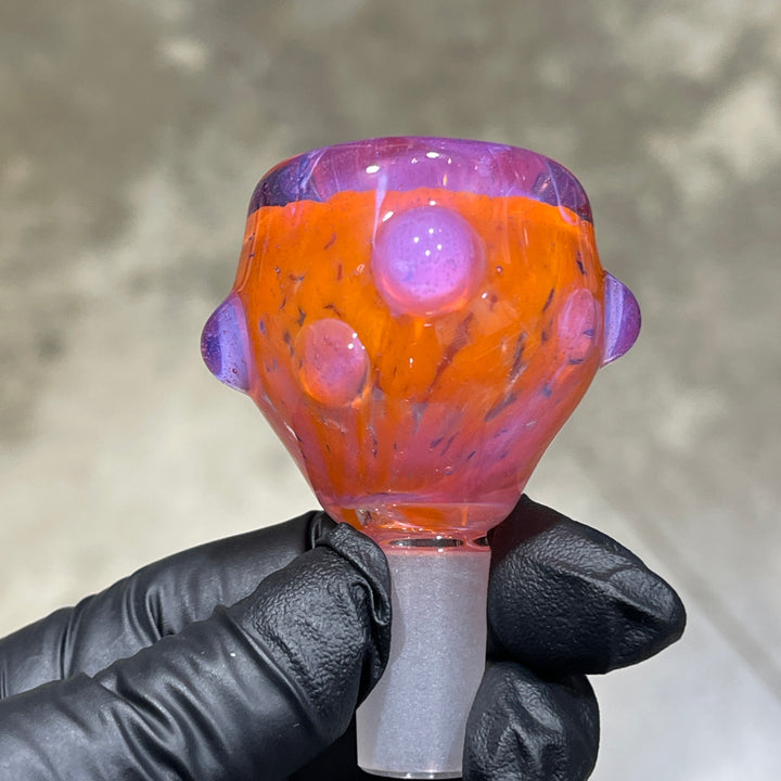 14 mm Atomic Tangerine PullSlide Water Pipe Beezy Glass   
