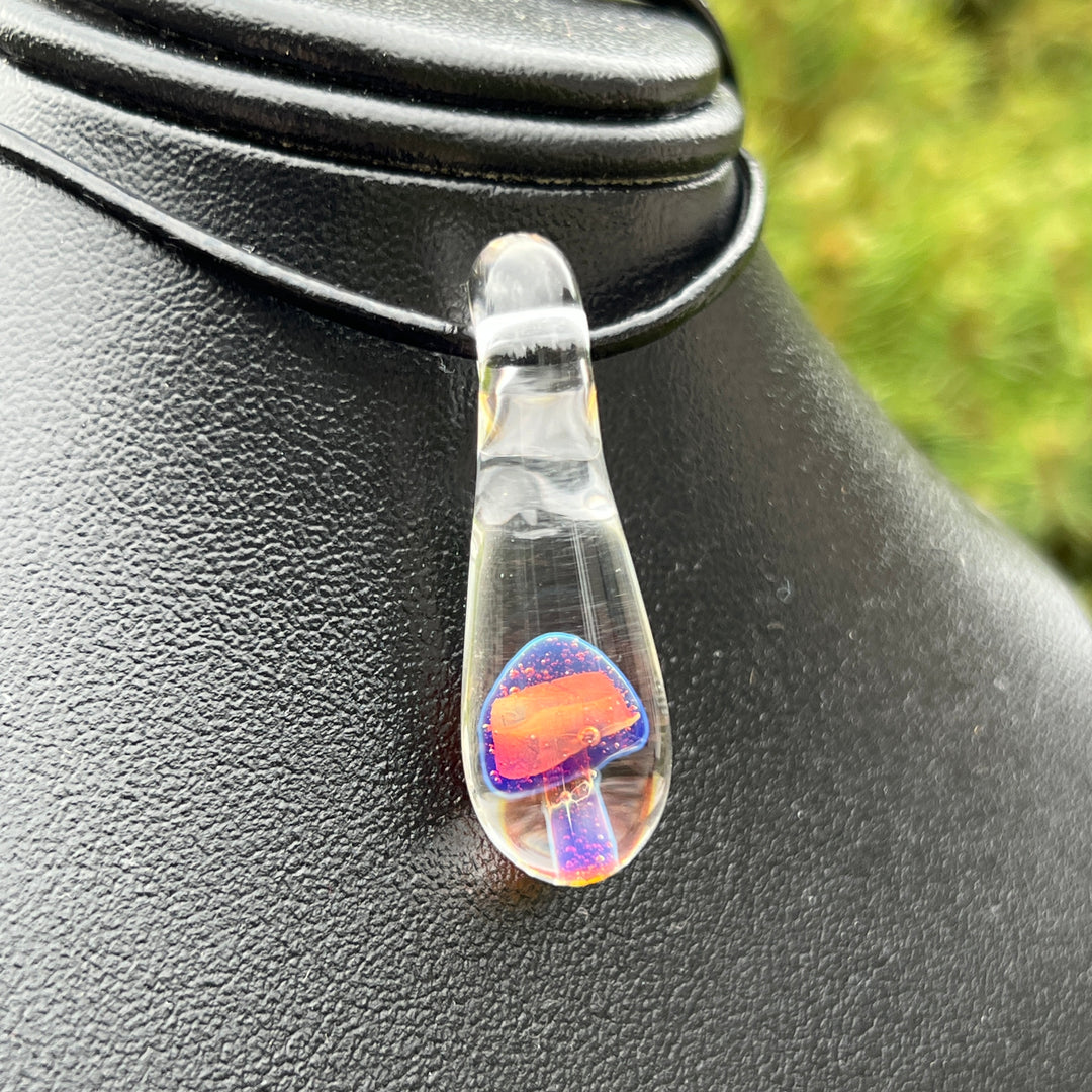 Mushroom Drop Pendant Jewelry Beezy Glass   