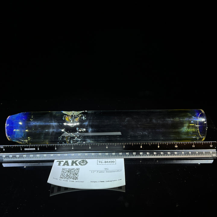 12" Fume Steamroller Glass Pipe TG   