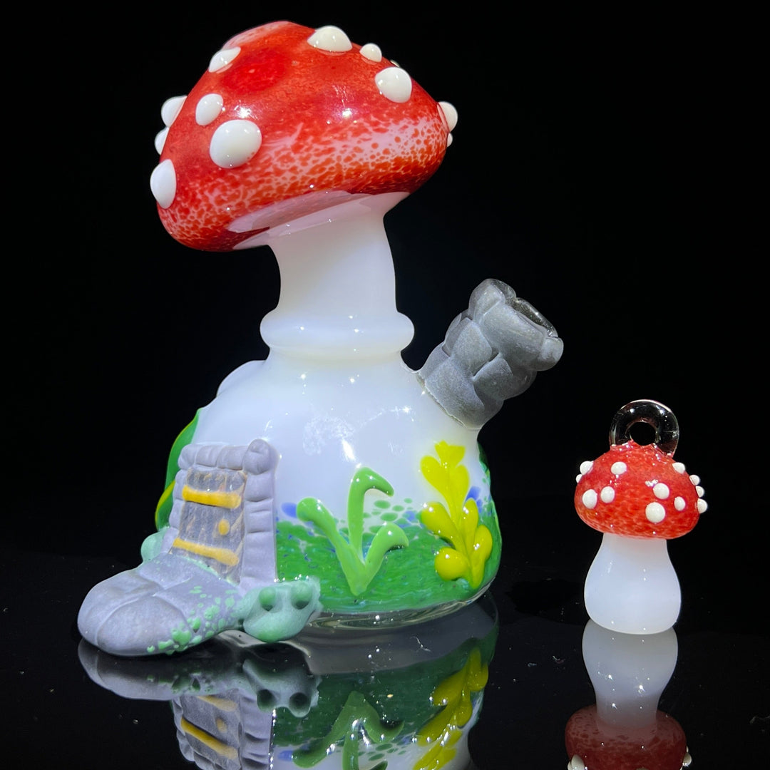 Fairy House Mushy Pipe Glass Pipe Fiona Phoenix Fire   