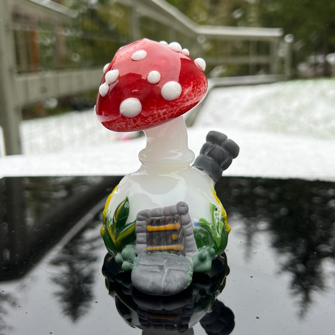 Fairy House Mushy Pipe Glass Pipe Fiona Phoenix Fire   