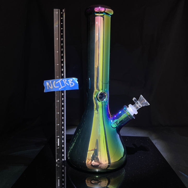 Lustrous Iridescent Bong 13" Glass Pipe TG   