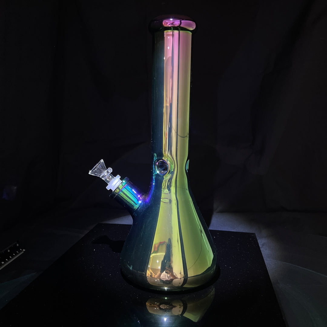 Lustrous Iridescent Bong 13" Glass Pipe TG   