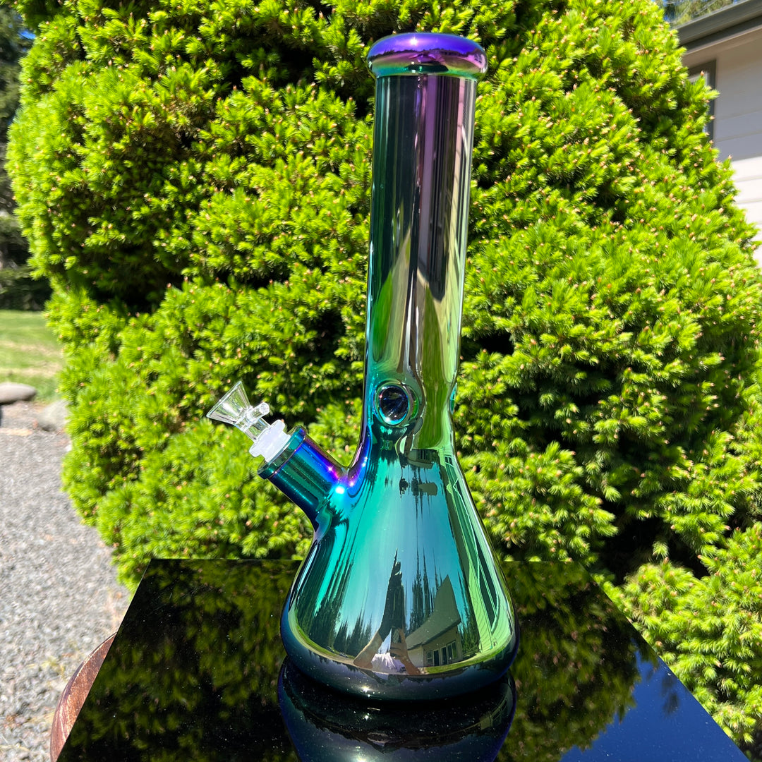 Lustrous Iridescent Bong 13" Glass Pipe TG   