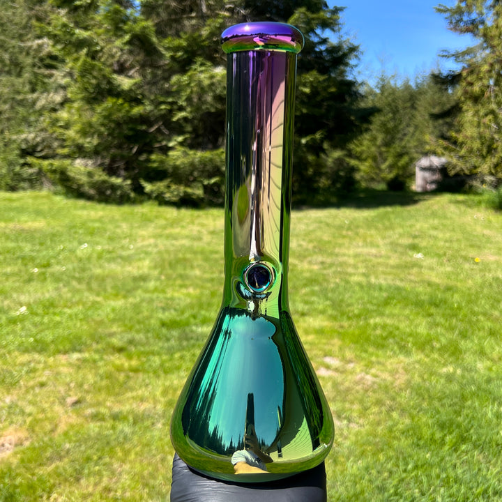 Lustrous Iridescent Bong 13" Glass Pipe TG   