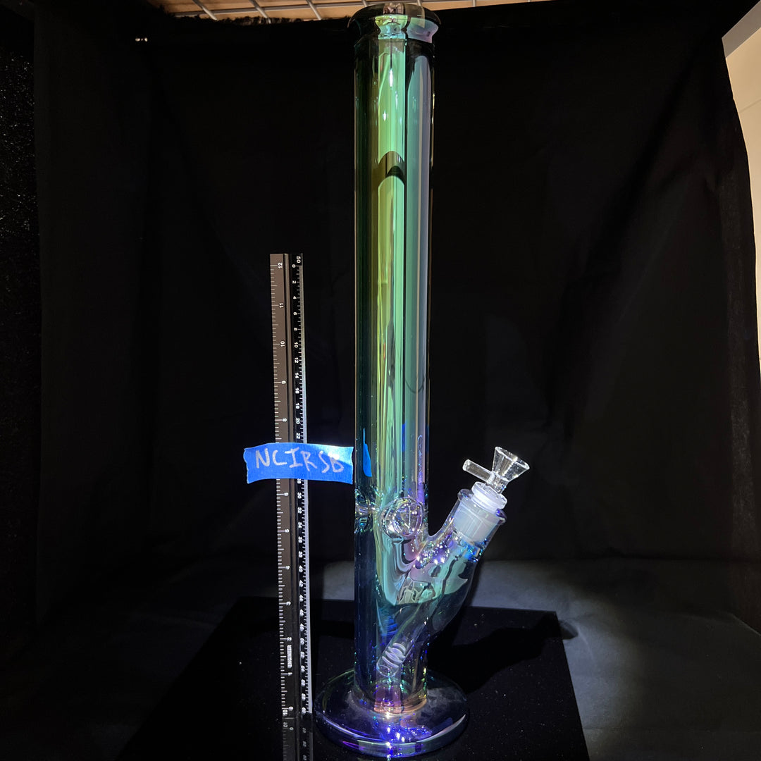 Lustrous Iridescent 18" Straight Bong Glass Pipe NorCal Glass   